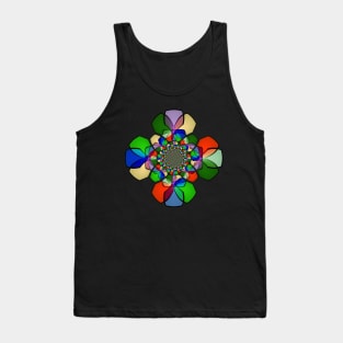 Fun Green Red Blue Gold Geo Infinity Shape Tank Top